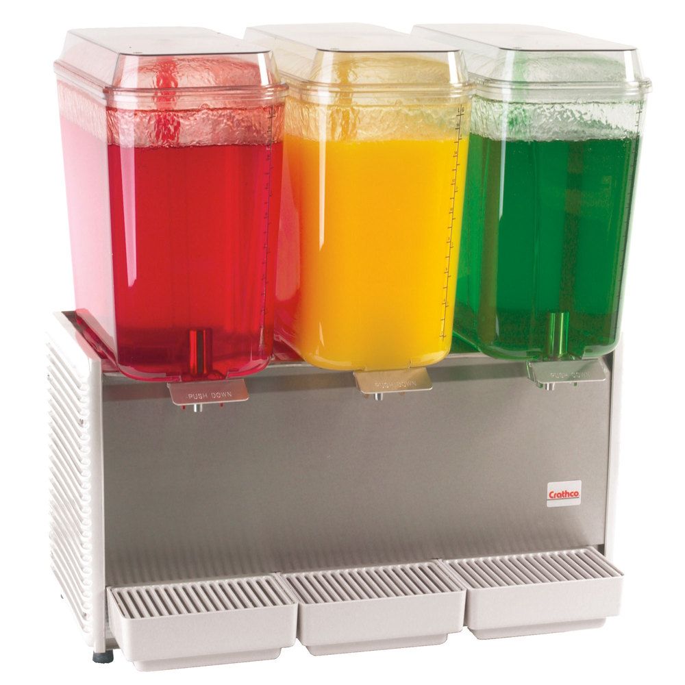 Crathco&reg; The Bubbler&trade; S/S Triple 5-Gal Beverage Dispenser