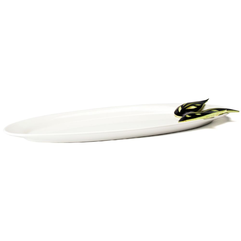 Buffet Euro Oval White Porcelain Salmon Platter