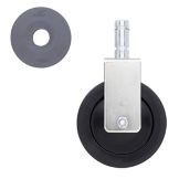 Metro Super Erecta Stem Caster W/ 5 in. Wheel and 1-1/4 in. Face