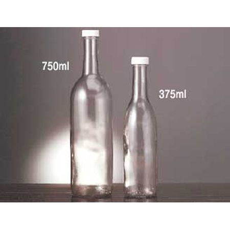 E Bottle 375 ML Glass Bottle w/ Fine Ribbed Cap