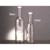 E Bottle 375 ML Glass Bottle w/ Fine Ribbed Cap
