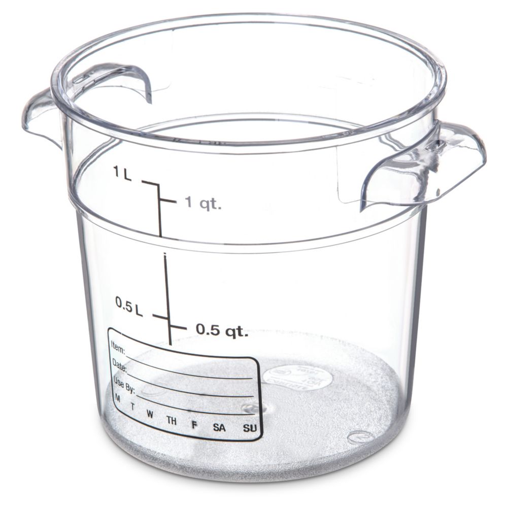 Carlisle Clear Round 1 Qt Storage Container