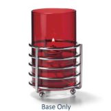 Hollowick Deco-Ring&trade; Polished Chrome Candle Base