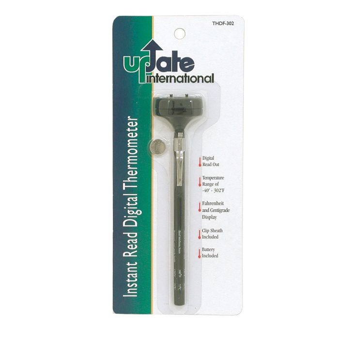 Update International Pocket Digital Thermometer with Black Sleeve
