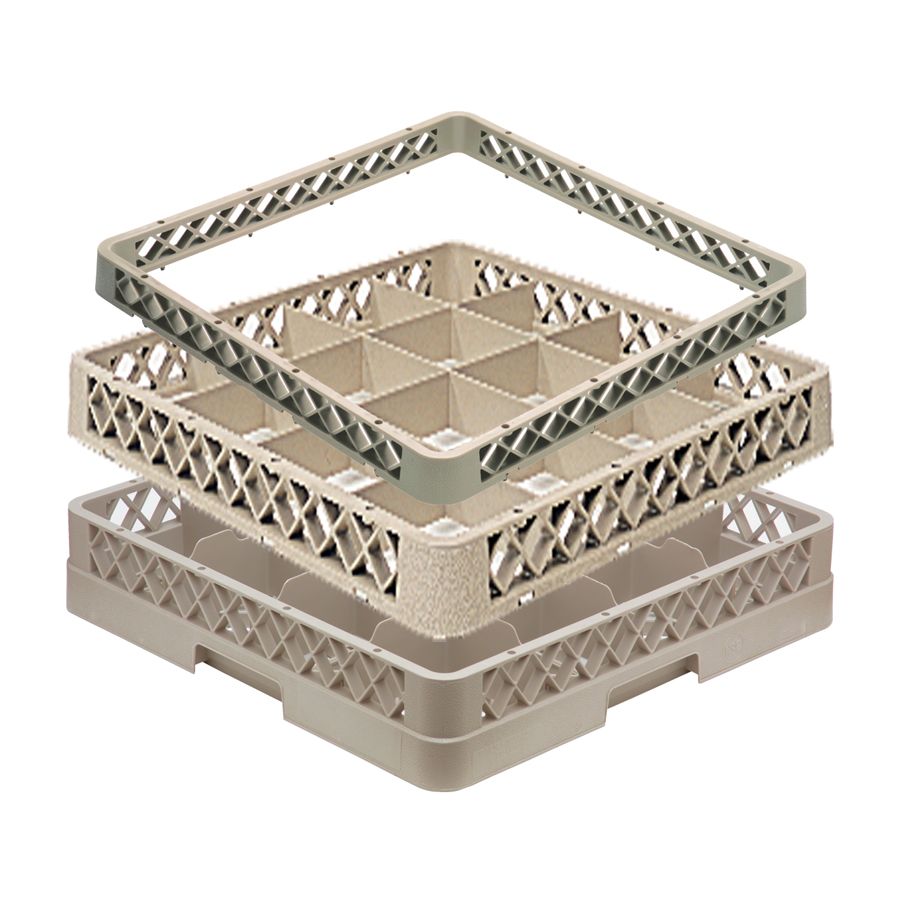 Traex&reg; 16 Compartment 2 Extender (1 Open) Beige Cup Rack