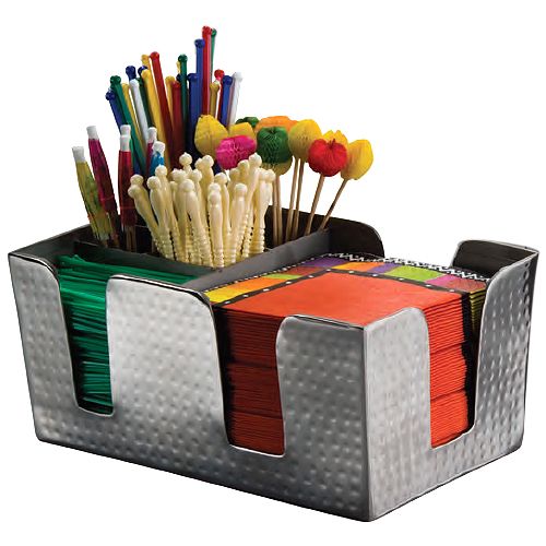 American Metalcraft Hammered S/S  Bar Caddy