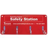 Tucker Industries Wall Mount 4-Hook Safety Equipment Station