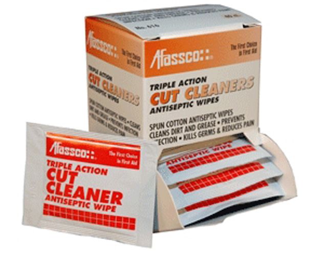 Afassco&reg; Antiseptic Cut Cleaner Wipes