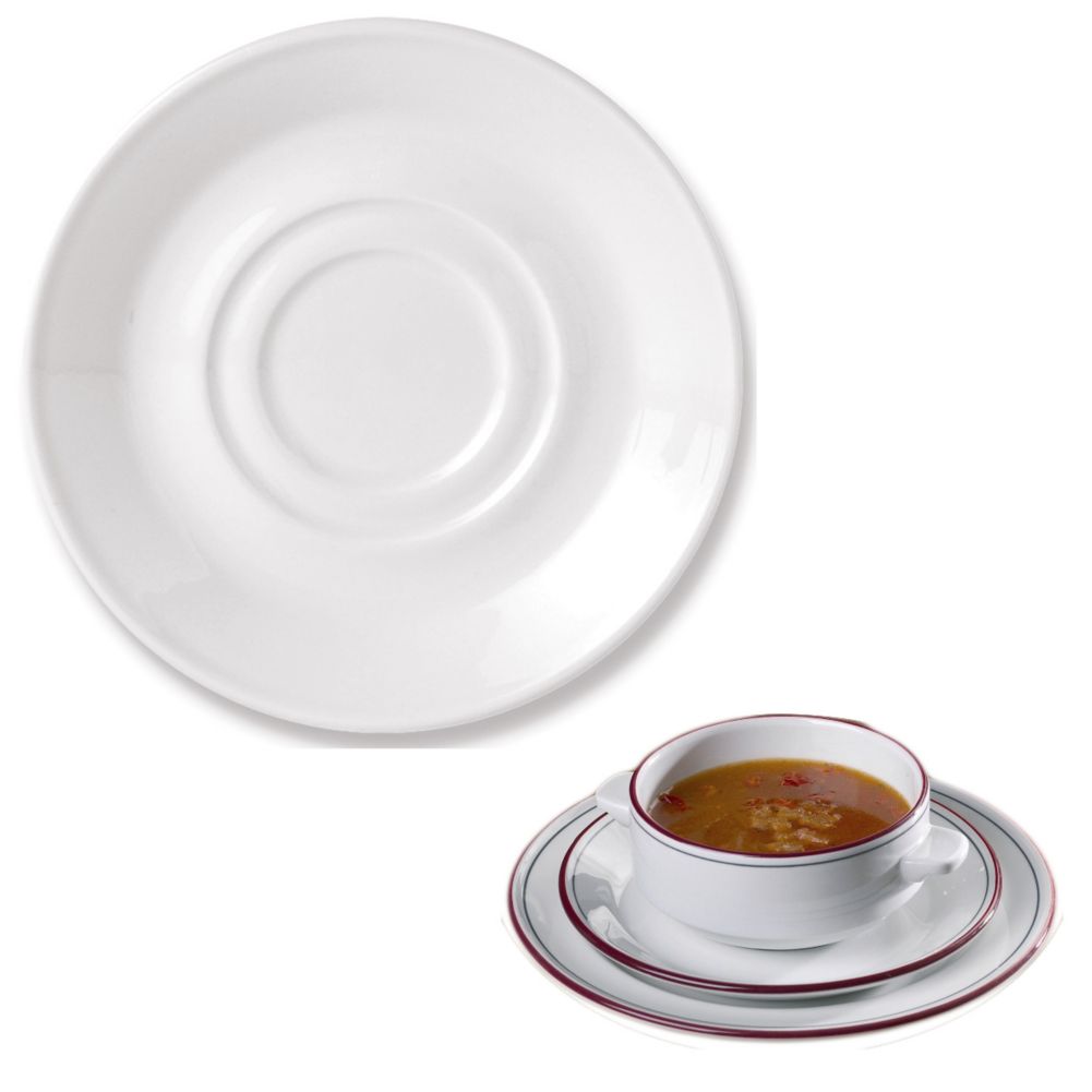 Steelite  Simplicity Cabernet 4-5/8" Double Well Saucer