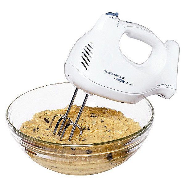 Hamilton Beach White 6 Speed Hand Mixer w/ Case