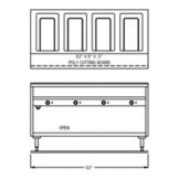 Randell&reg; 63" 120V Electric Open Well Hot Food Table