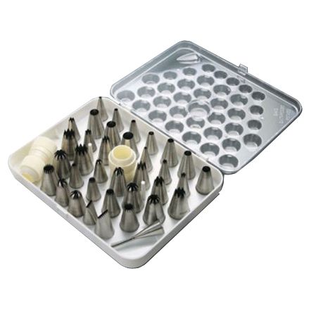 Paderno World Cuisine S/S 38-Piece Pastry Tip Set