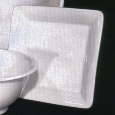 White Square Platter, 10"