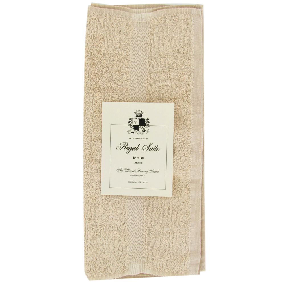 Thomaston Mills Beige 16 x 30"  Hand Towel