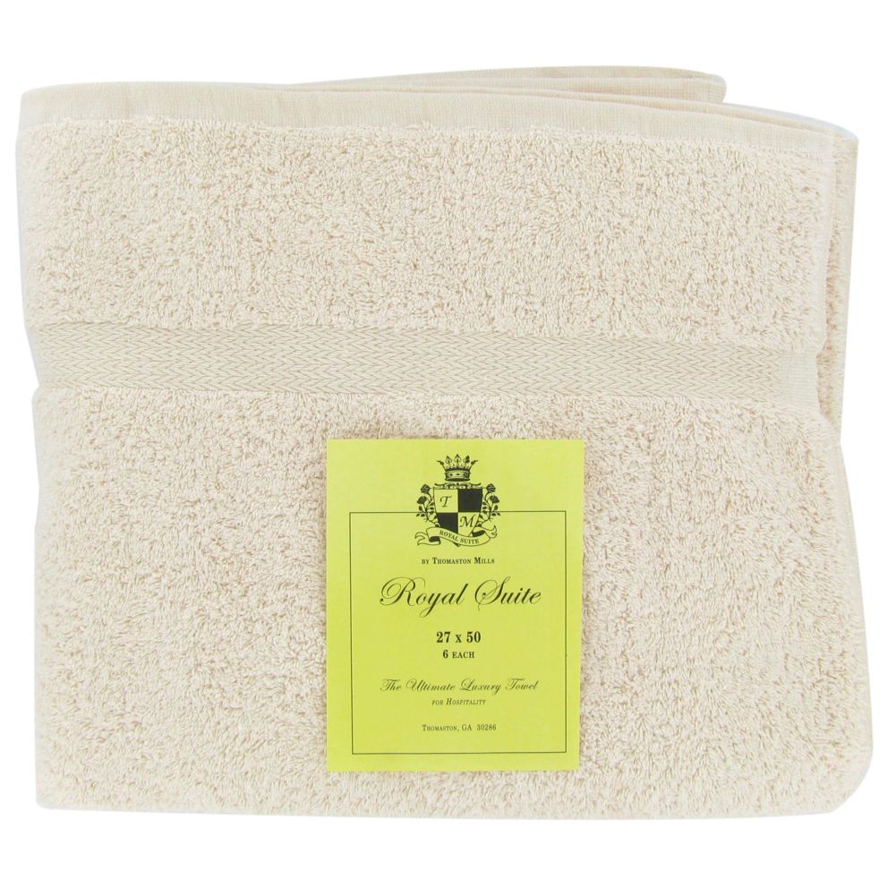 Thomaston Mills Beige 24 x 50" Bath Towel