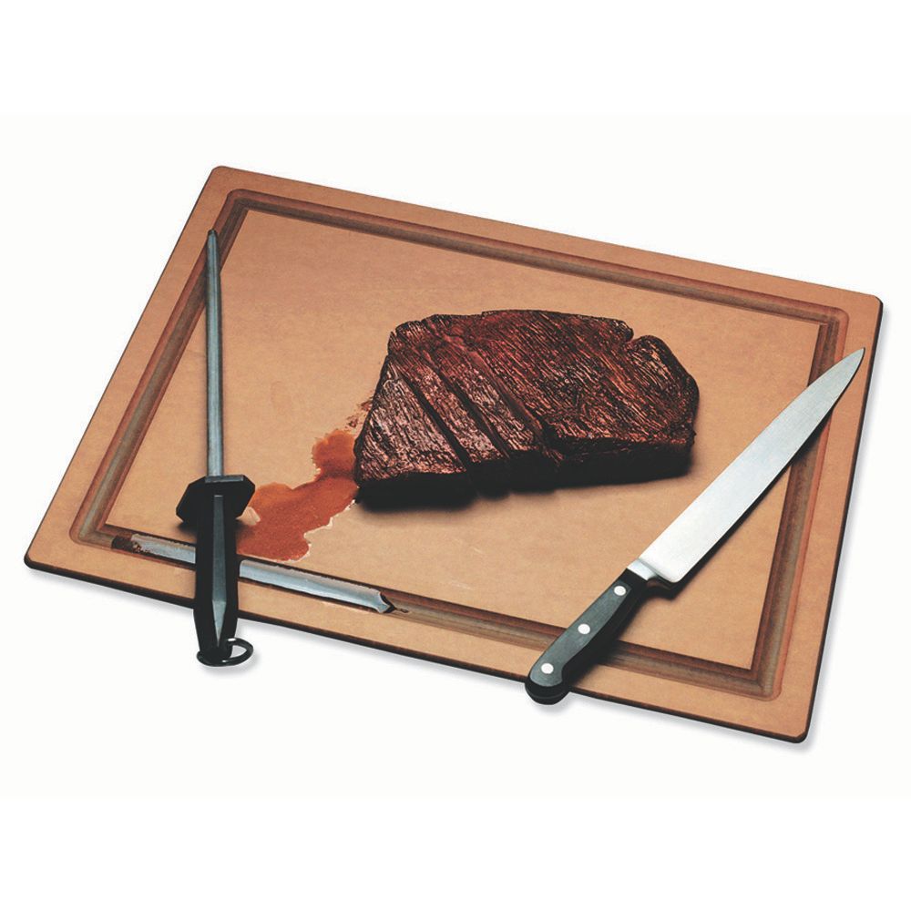 San Jamar&reg; Tuff-Cut&reg; 12" x 18" Cutting Board with Groove