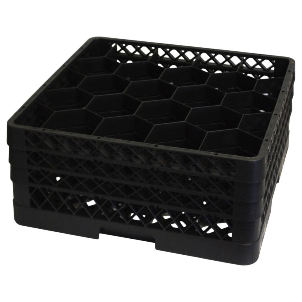 Traex&reg; 20 Compartment Black 3 Extender Glass Rack