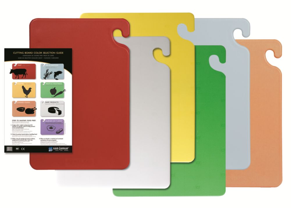 San Jamar&reg; Cut-N-Carry&reg; 12" x 18" Cutting Board Set