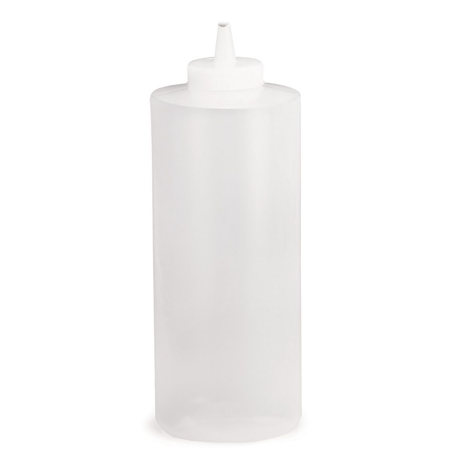 Tablecraft 32 Oz Wide Cone Tip Natural Squeeze Dispenser