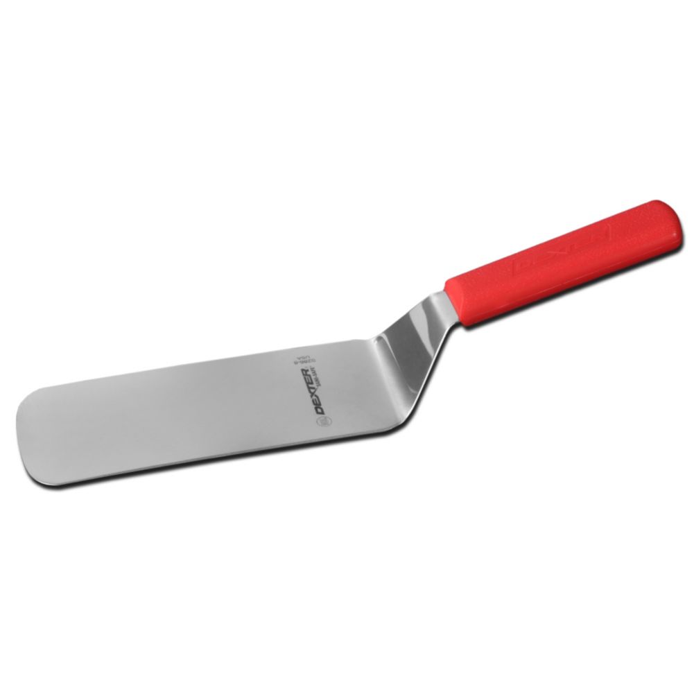 Dexter Russell Sani-Safe&reg; Red Handle 8 x 3" Cake Turner