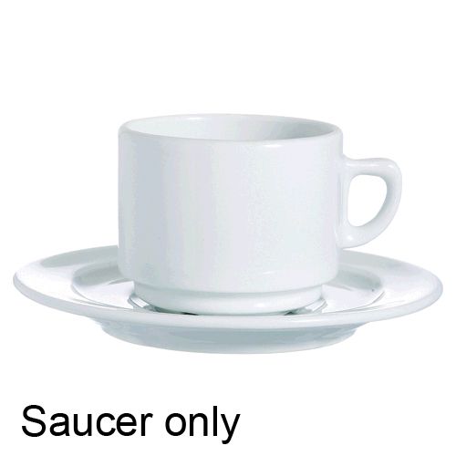 Cardinal Arcoroc Candour White Porcelain 5-1/4" Saucer