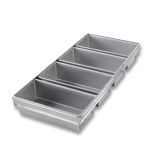 Chicago Metallic Bakeware Steel 4-Strap 10" Bread Pans w/ Glaze