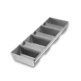 Chicago Metallic Bakeware Aluminized Steel 4-Strap Demi Loaf Pans