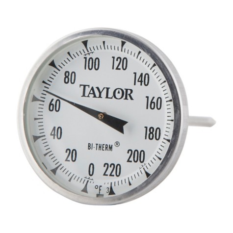 Taylor Precision 61054J S/S 0-200°F Meat Thermometer w/ 4 In. Stem