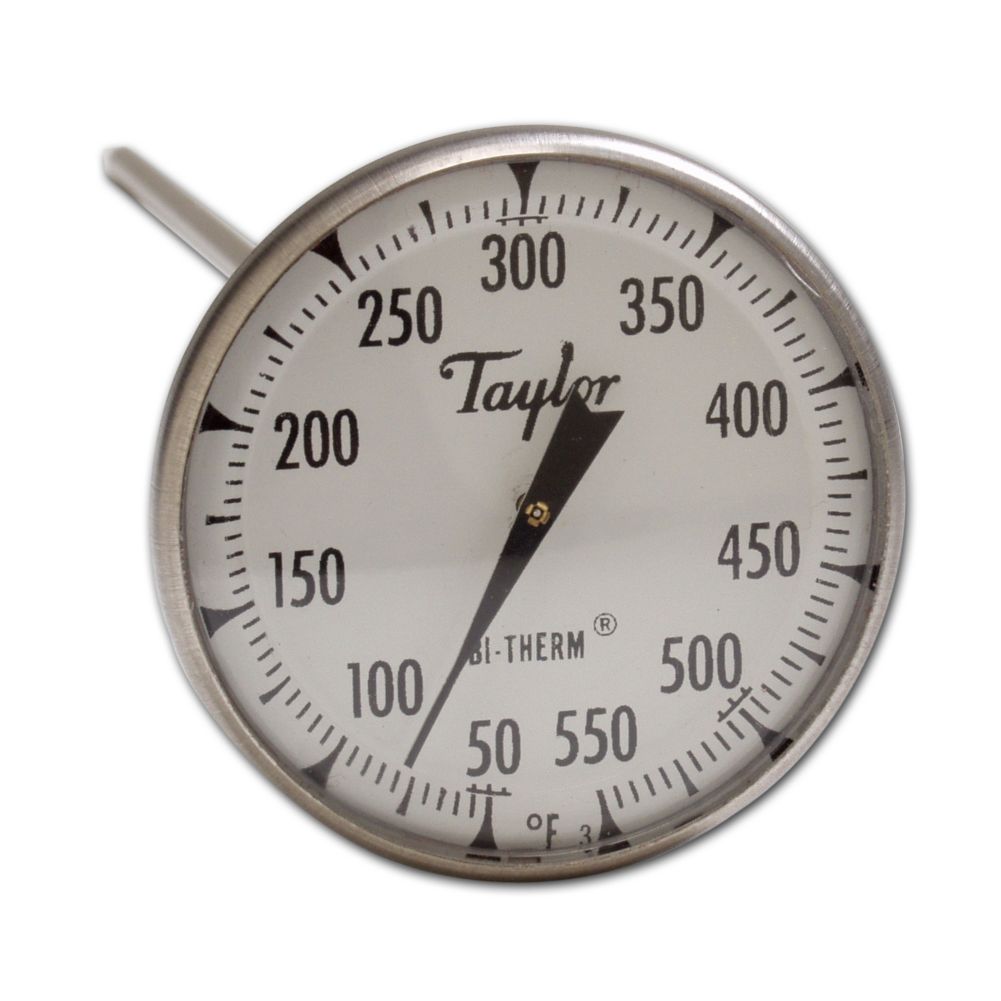 Taylor&reg; Bi-Therm&reg; 2" Dial Thermometer w/ 8" Stem