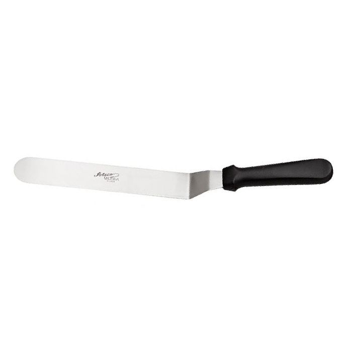 Ateco Straight S/S 14-3/4" Ultra Spatula w/ Black Plastic Handle