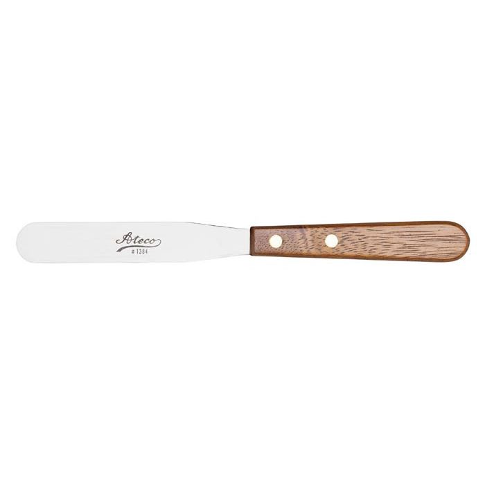 Ateco Small S/S 4-1/4" Offset Spatula w/ Wood Handle