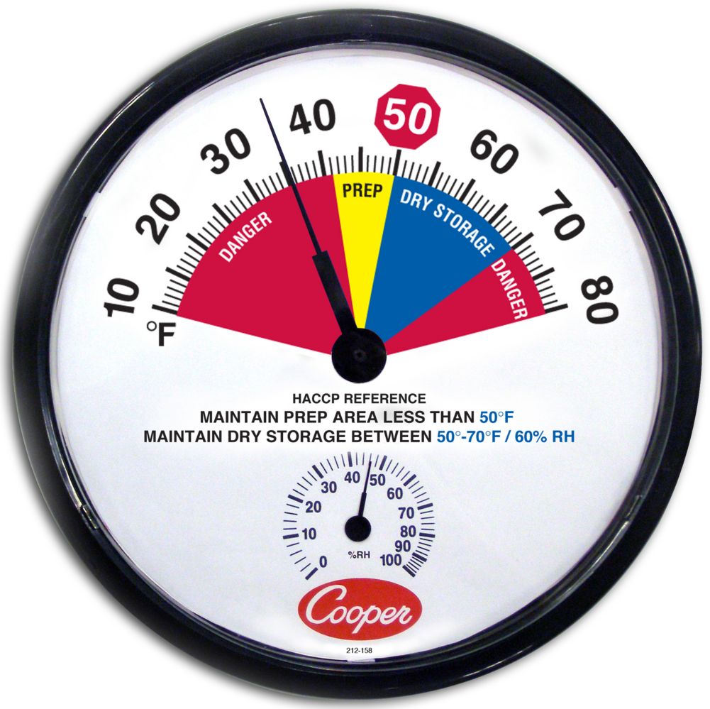 Cooper Atkins 10-80F Dry Storage Thermometer w/ Humidity Scale