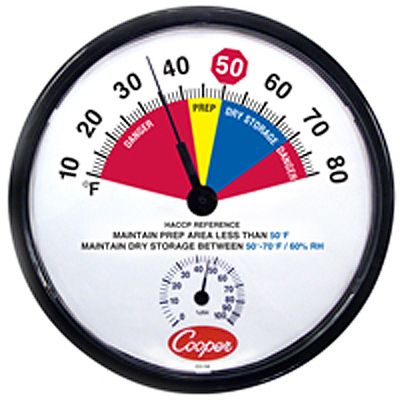 Cooper Atkins 10-80F Dry Storage Thermometer w/ Humidity Scale