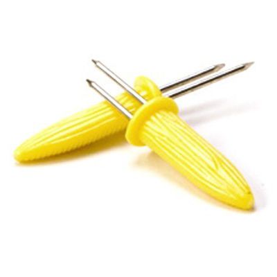 Stanton Trading Yellow Corn Holders with 2 S/S Prongs