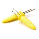 Stanton Trading Yellow Corn Holders with 2 S/S Prongs
