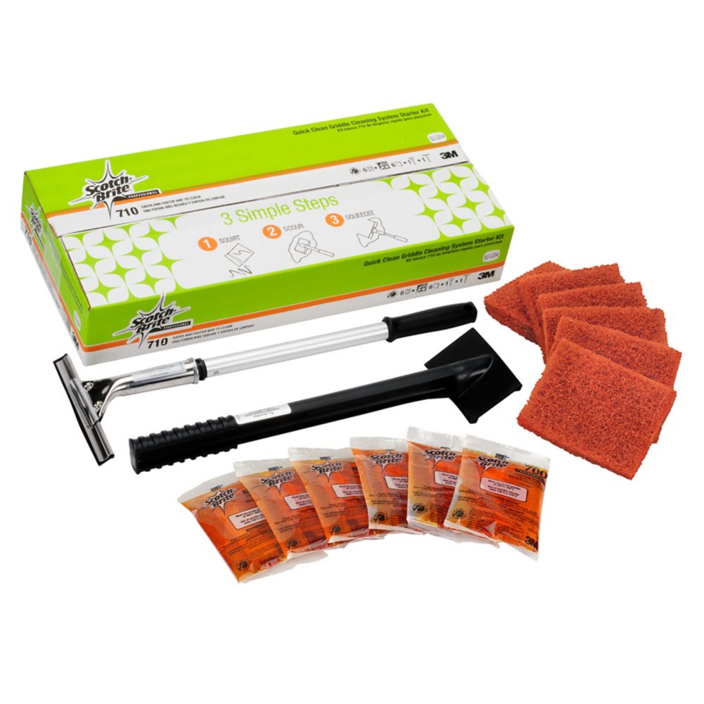 3M Scotch-Brite&trade; Quick Clean Griddle System Starter Kit