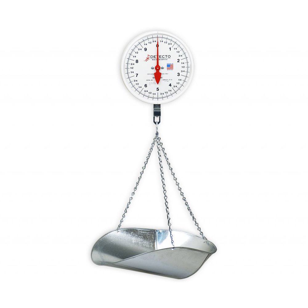Detecto&reg; Double Dial 20 Lbs. Hanging Scoop Scale