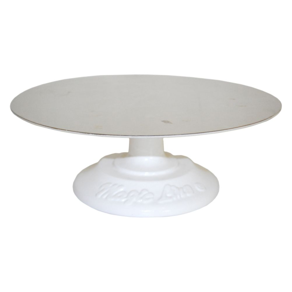 Parrish's Cake Decorating Alum Revolving Cake Stand w/ Cast Iron Base