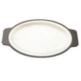 Tomlinson 10 x 14-1/2 Modern Oval Serving / Sizzle Platter