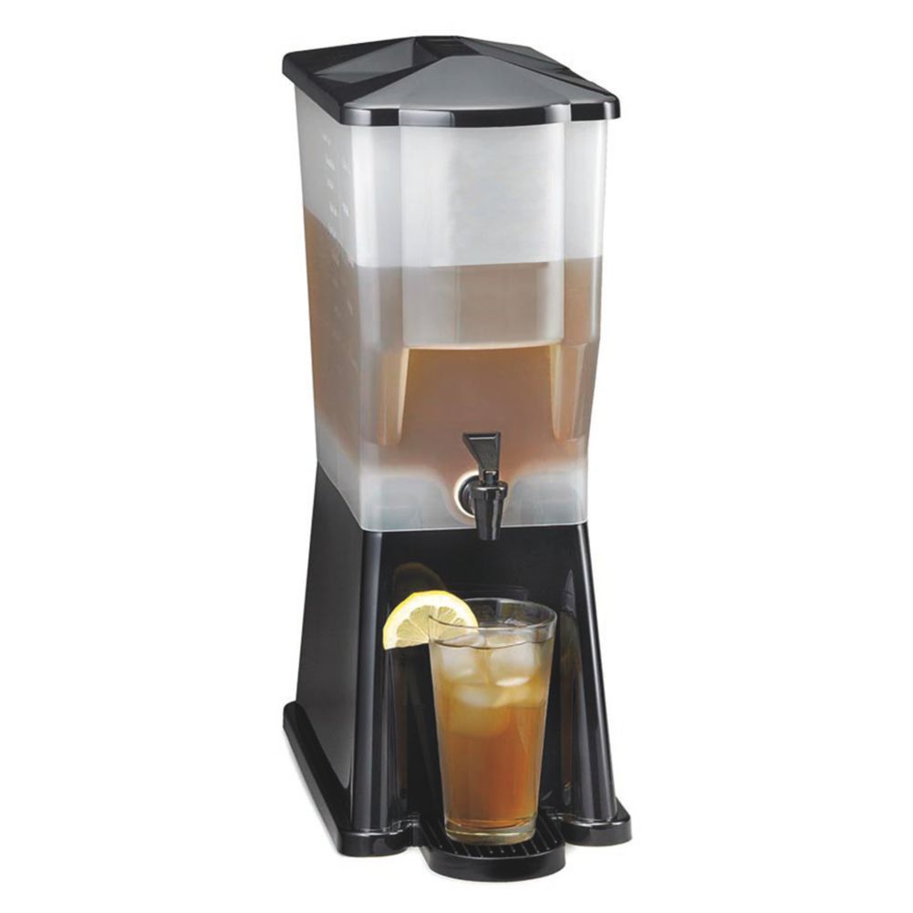 Tablecraft 3 Gal. Single Black Slimline Beverage Dispenser