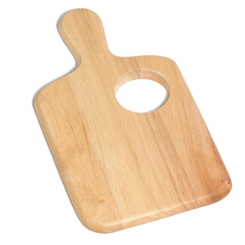 Tablecraft Natural Wood 13 x 7-3/4" Bread Cutting Board w/ Insert
