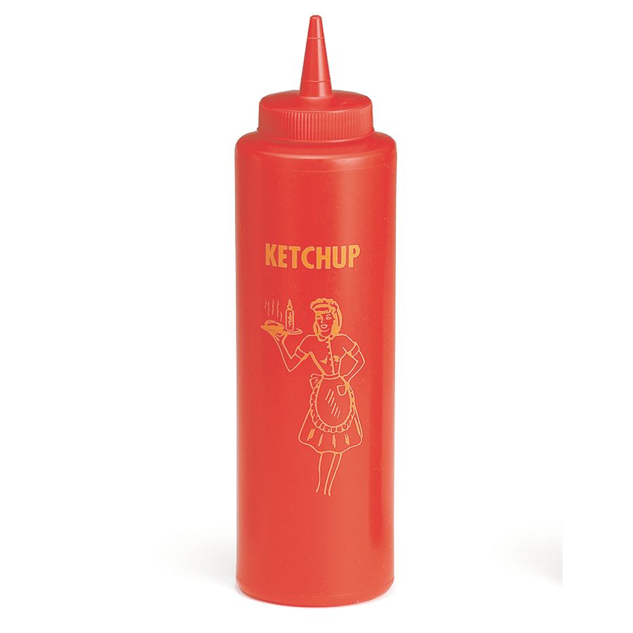 Tablecraft Red 12 Oz Nostalgia Ketchup Squeeze Dispenser