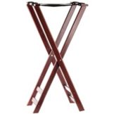 Tablecraft 38" Tall Mahogany Finish Teak Wood Tray Stand