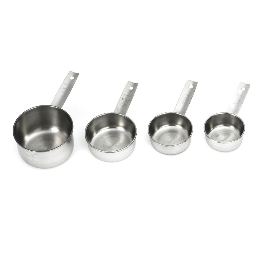 Tablecraft 4-Piece Heavyweight S/S Measuring Cup Set with Ring