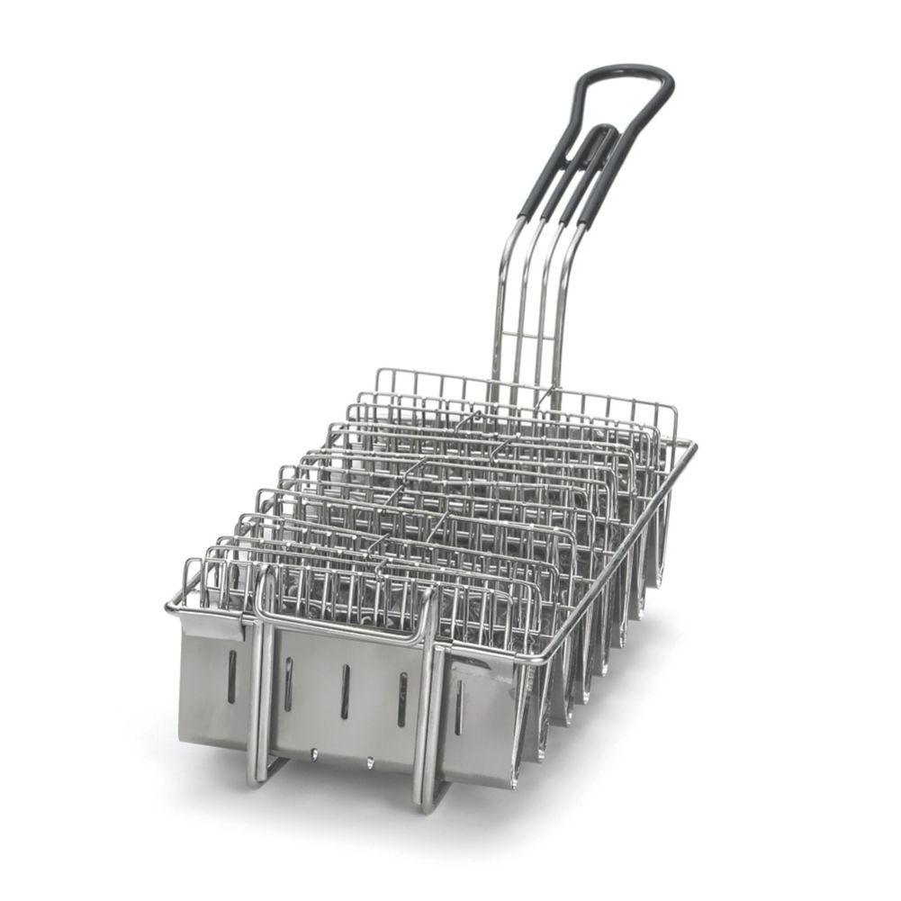 Tablecraft Nickel Plated Taco Fry Basket for 8 Tacos