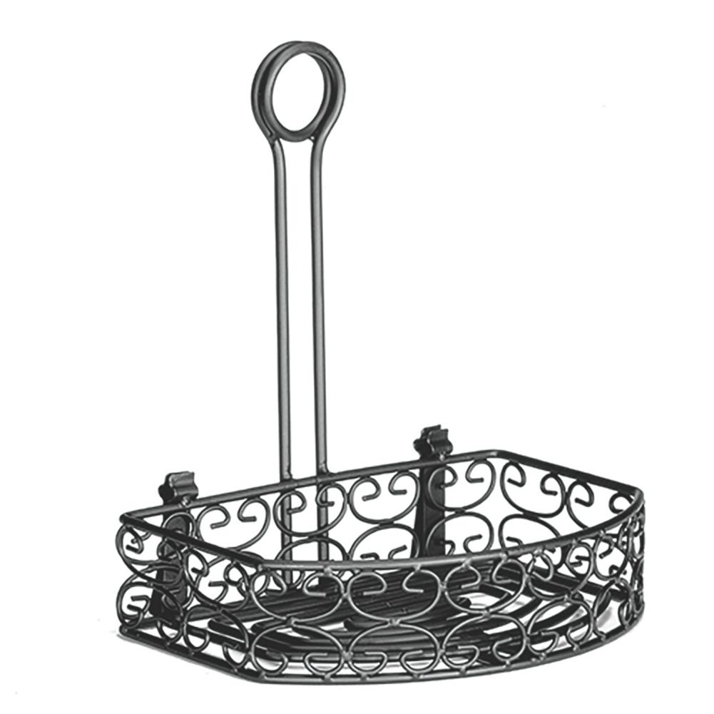 Tablecraft Black Mediterranean Versa Rack&trade; Half Condiment Rack