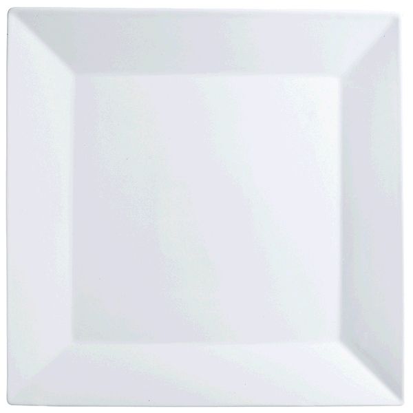 Cardinal Arcoroc Mix Up White Porcelain 11" Square Dinner Plate