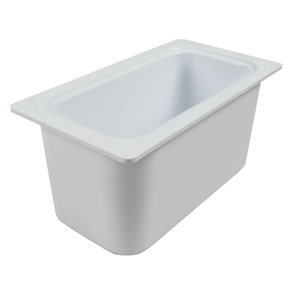 San Jamar&reg; Chill-It&reg; White 1/3-Size Food Pan