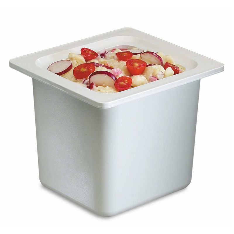 San Jamar&reg; Chill-It&reg; White 1/6-Size Food Pan