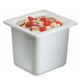 San Jamar&reg; Chill-It&reg; White 1/6-Size Food Pan